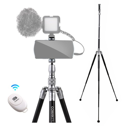 Coman MT55 statyw z uchwytem na telefon i pilotem Bluetooth