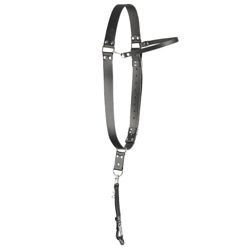 Szelki skórzane REPORTERstrap Uno 35 Black Natural