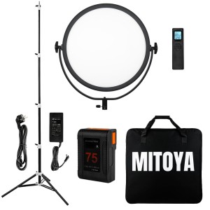 *ZESTAW* Lampa MITOYA SUN 70W Bi-color + statyw PENGUIN + akumulator V-Mount