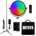 Lampa LED MITOYA SUN70 RGB ze statywem PENGUIN i akumulatorem V-mount