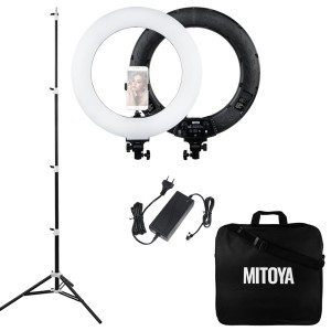 *ZESTAW* Lampa LED RING MITOYA RL480L + statyw PENGUIN