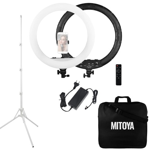 *ZESTAW* Lampa LED Ring MITOYA MTY-21C 53cm + statyw IBIS