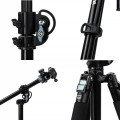 Statyw fotograficzny MITOYA MTY728HL 215cm z głowicą kulową, łamaną kolumną i nóżką monopodem