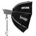 Softbox studyjny MITOYA SNAP 90 cm z mechanizmem rozkładania one-click, mocowaniem Bowens i gridem