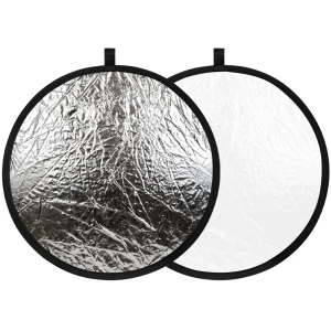 Blenda okrągła 2w1 srebrno-biała 60cm [white/silver]