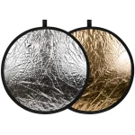 Blenda okrągła 2w1 srebrno-złota 60cm [gold/silver]