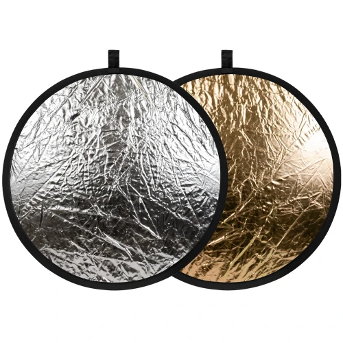 Blenda okrągła 2w1 srebrno-złota 60cm [gold/silver]