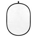Blenda owalna MITOYA 2w1 srebrno-biała 110cm