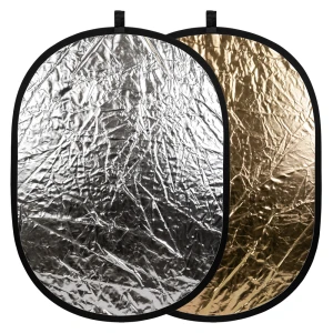 Blenda owalna 2w1 srebrno-złota 90x120cm [gold/silver]