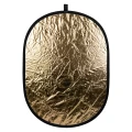 Blenda owalna MITOYA 2w1 srebrno-złota 90x120cm
