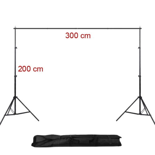 Zestaw do zawieszania tła MITOYA: statywy 200cm + belka segmentowa 300cm