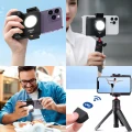 Uchwyt do telefonu Ulanzi CapGrip CG02 z pilotem Bluetooth i lampą LED