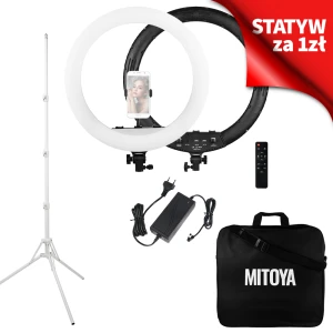 *ZESTAW* Lampa LED Ring MITOYA MTY21C 53cm + statyw IBIS