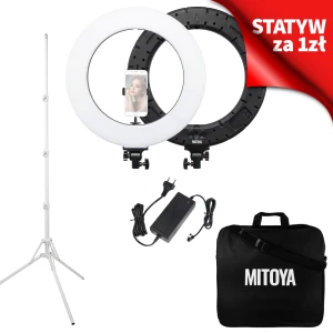 *ZESTAW* Lampa LED RING MITOYA RL480 45cm + statyw IBIS