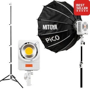 *ZESTAW* Lampa LED MITOYA ORCA 230 Bi-color + statyw PENGUIN + softbox PICO 85cm