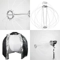 *ZESTAW* Lampa LED MITOYA ORCA 230 RGB + statyw PANDA + softbox  LANTERN 85cm